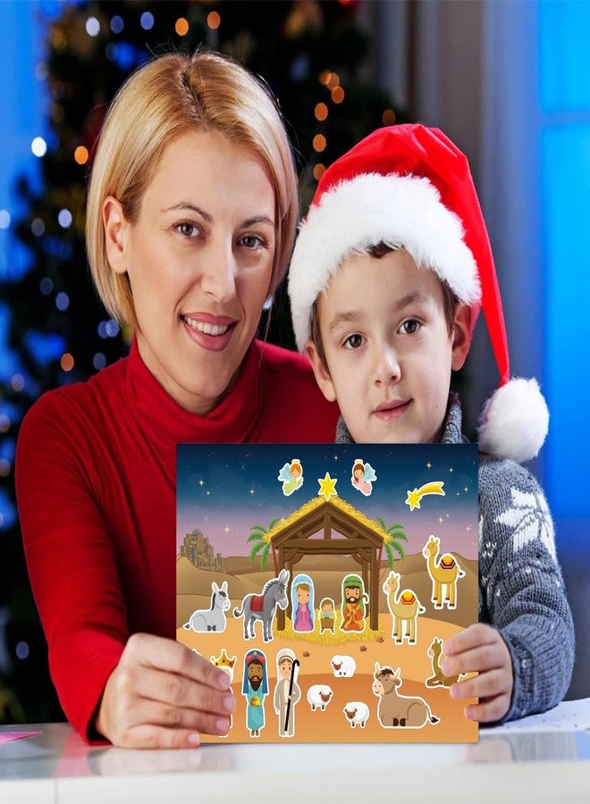 JUESMOS 12 Pack Make a Nativity Scene Stickers for Kids Religious Christmas Crafts School Classroom Activities Christian Christmas Party Decorations - Image 4